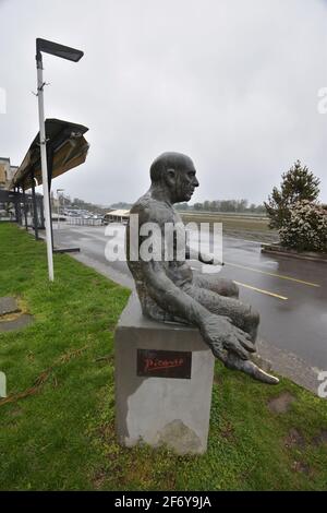 Monument de Pablo Picasso à Osijek, Croatie Banque D'Images