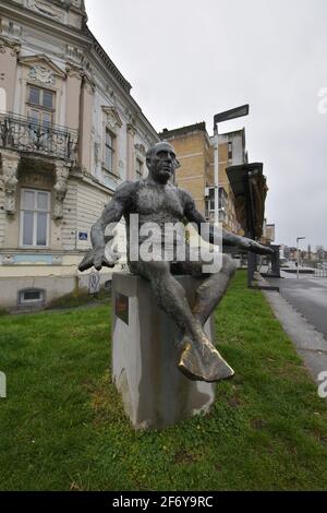 Monument de Pablo Picasso à Osijek, Croatie Banque D'Images