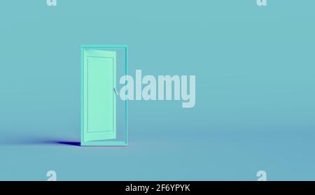 porte abstraite sans pièce, porte minimale et concept de découverte, rendu d'illustration 3d Banque D'Images