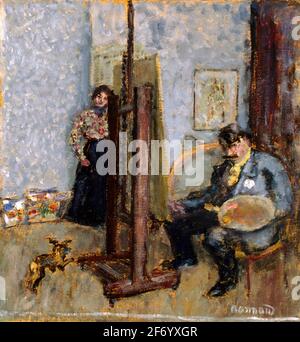 The Painter's Studio par l'artiste français Pierre Bonnard (1867-1947), huile à bord, 1905 Banque D'Images