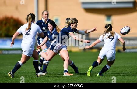 Doncaster, Royaume-Uni. 03ème avril 2021. Hannah Smith (#13 Ecosse) lors du championnat des six Nations de Womens entre l'Angleterre et l'Écosse à Castle Park à Doncaster, en Angleterre. Crédit: SPP Sport presse photo. /Alamy Live News Banque D'Images