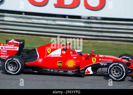 Kimi Räikkönen Ferrari 2015 Banque D'Images