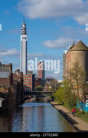 Birmingham City, West Midlands Region, Royaume-Uni ; avril/11/2019 ; BT Tower à Birmingham, Royaume-Uni. Banque D'Images