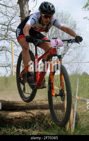 Vérone, Italie. 03ème avril 2021. (9) Corina Druml - (PL) pendant Verona MTB International XCO - Elite Woman Category, MTB - Mountain Bike à Verona, Italie, avril 03 2021 crédit: Independent photo Agency/Alay Live News Banque D'Images