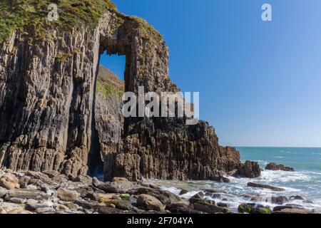 Church Doors Cove, Skrinkle Haven, Pembrokeshire Coast, pays de Galles, Royaume-Uni Banque D'Images