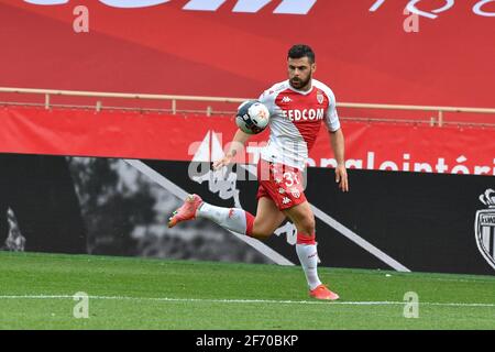 Monaco. 03ème avril 2021. Football: COMME Monaco contre le FC Metz match pendant la Ligue 1 Uber mange au Stade Louis II, à Monaco, le 03 avril 2021. Photo de Lionel Urman/ABACAPRESS.COM crédit: Abaca Press/Alay Live News Banque D'Images