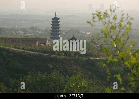 Temple de Longquan, Shijiazhuang, Chine Banque D'Images