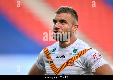 Mike McMeeken (12) de Catalans Dragons in, le 4/3/2021. (Photo de Craig Thomas/News Images/Sipa USA) crédit: SIPA USA/Alay Live News Banque D'Images