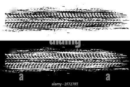 Imprimé hors-du-champ, point de grunge, trace de pneu vectorielle Illustration de Vecteur