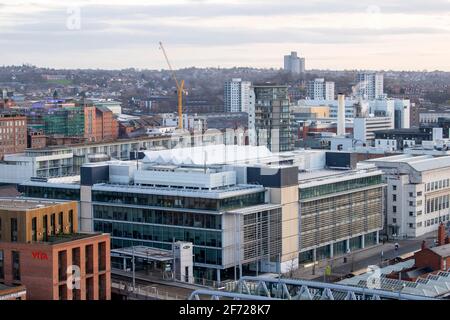 Loxley House sur Station Street à Nottingham City, vue depuis le toit du développement de Unity Square. Notinghamshire Angleterre Royaume-Uni Banque D'Images