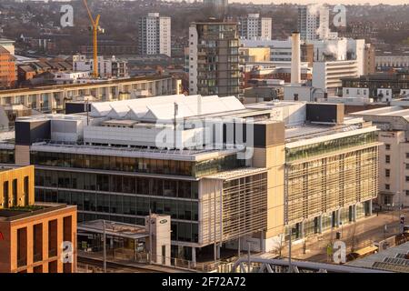 Loxley House sur Station Street à Nottingham City, vue depuis le toit du développement de Unity Square. Notinghamshire Angleterre Royaume-Uni Banque D'Images