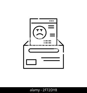 Icône ligne couleur harcèlement Internet. Pictogramme pour page Web, application mobile, Promo. Élément de conception UI UX GUI. Contour modifiable. Illustration de Vecteur