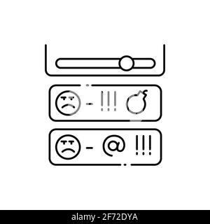 Haine dans les commentaires icône de ligne de couleur. Pictogramme pour page Web, application mobile, Promo. Élément de conception UI UX GUI. Contour modifiable. Illustration de Vecteur