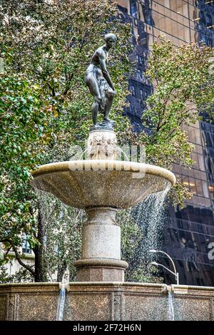 Fontaine Pulitzer à Grand Army Plaza Banque D'Images