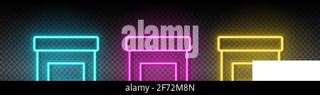 Ensemble d'icônes néon de mode de paiement Illustration de Vecteur