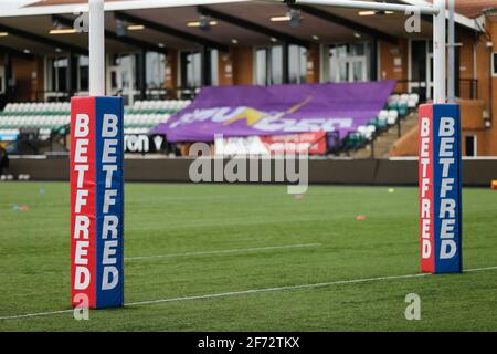 Newcastle, Royaume-Uni. 20 mars 2021. NEWCASTLE UPON TYNE, 4 AVRIL UNE prise de vue générale de Kingston Park avant le match DE championnat DE BETFRED entre Newcastle Thunder et Widnes Vikings à Kingston Park, Newcastle, le dimanche 4 avril 2021. (Credit: Chris Lishman | MI News) Credit: MI News & Sport /Alay Live News Banque D'Images