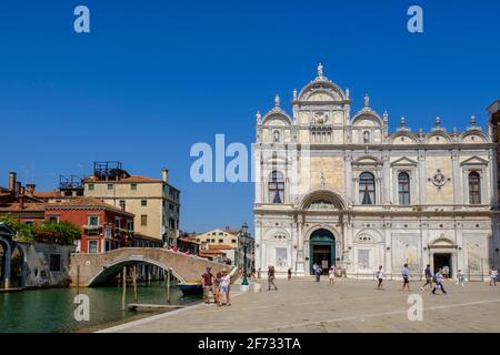 Scuola Grande di San Marco, Campo Santi Giovanni e Paolo, Castello, Venise, Vénétie, Italie Banque D'Images