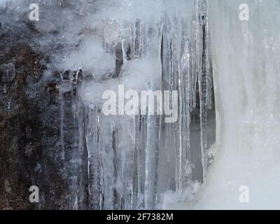 Rideaux en glace Banque D'Images