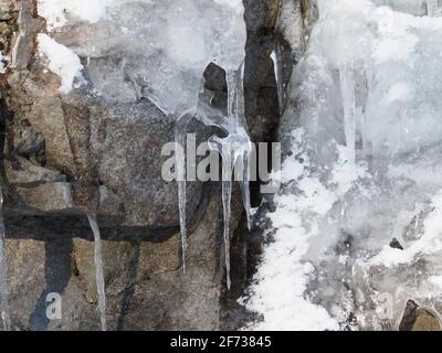 Rideaux en glace Banque D'Images