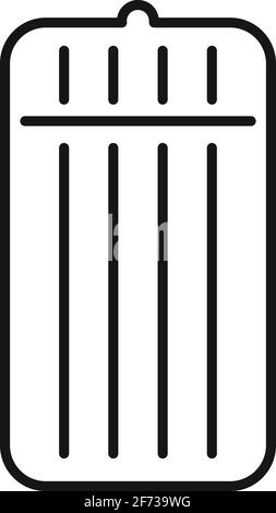 Icône de matelas gonflable, style contour Illustration de Vecteur