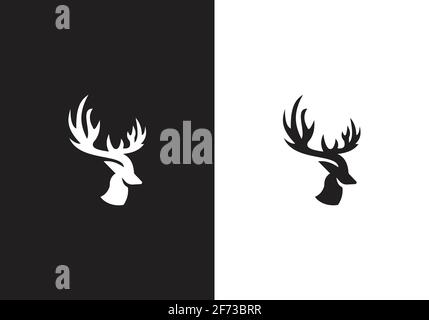 Image de modèle vectoriel de logo Deer Head Illustration de Vecteur