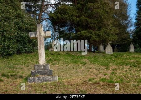 Le cimetière militaire de Netley est un cimetière militaire permanent. Il contient les restes de militaires tombés des deux guerres mondiales Banque D'Images