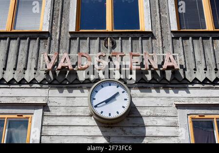 Ancienne gare de Vadstena, Suède. Banque D'Images