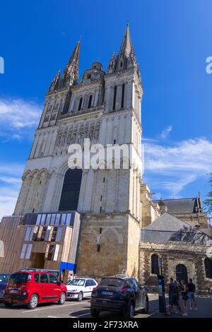 Angers, France - 23 août 2019 : Cathédrale Saint-Maurice à Angers dans le Maine et Loire en France Banque D'Images