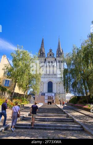 Angers, France - 23 août 2019 : Cathédrale Saint-Maurice à Angers dans le Maine et Loire en France Banque D'Images