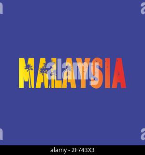 Malaysia typographie design , pour t-shirt, affiche et autres utilisations Banque D'Images