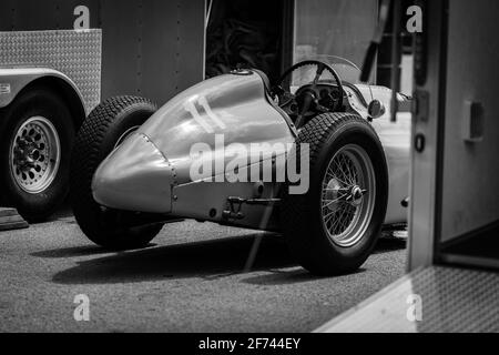 Pierre Levegh Talbot Lago T26C au circuit de Mont-Tremblant, propriété de Lawrence Stroll, Québec, Canada Banque D'Images