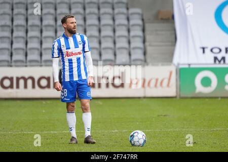 Horsens, Danemark. 04e avril 2021. Janus Drachmann (8) d'OB vu pendant le 3F Superliga match entre AC Horsens et Odense Boldklub à Casa Arena à Horsens. (Crédit photo : Gonzales photo/Alamy Live News Banque D'Images