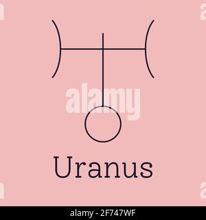 Uranus symbole astrologique et zodiaque Illustration de Vecteur