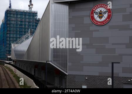 Le nouveau stade du club de football de Brentford, en 2021, Brentford, Londres, Royaume-Uni Banque D'Images