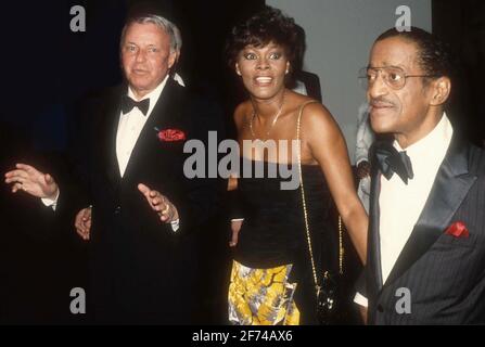 Frank Sinatra Dionne Warwick Sammy Davis Jr. 1989 photo par John Barrett/PHOTOlink Banque D'Images