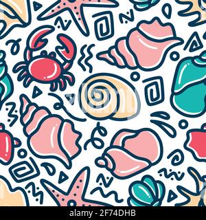 chien de mer tiré à la main Illustration de Vecteur