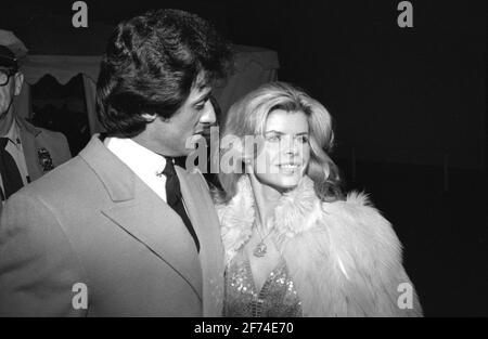 Sylvester Stallone et Sasha Czack 31 mars 1982. Crédit: Ralph Dominguez/MediaPunch Banque D'Images