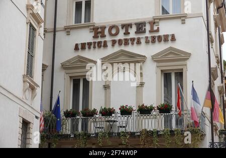 Hotel Antica Porta Leona à Vérone, Italie Banque D'Images