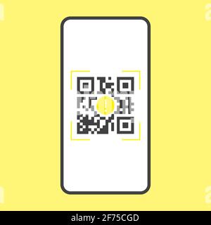 Icônes et techniques professionnelles - codes QR sur le téléphone Illustration de Vecteur