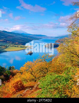 Royaume-Uni, Écosse, Loch Tummel, Queens View, automne Banque D'Images