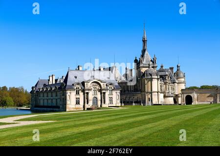 France, Oise, Chantilly, le château. Banque D'Images