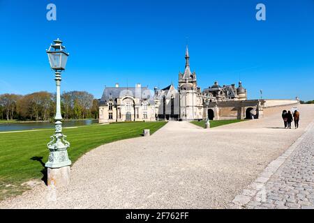 France, Oise, Chantilly, le château. Banque D'Images