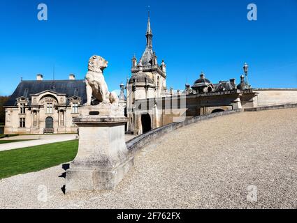 France, Oise, Chantilly, le château. Banque D'Images