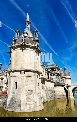 France, Oise, Chantilly, le château. Banque D'Images