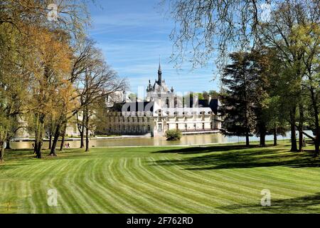 France, Oise, Chantilly, le château. Banque D'Images