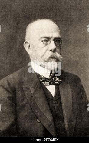 Robert Koch médecin et microbiologiste allemand né en 1843 décédé en 1910 Banque D'Images