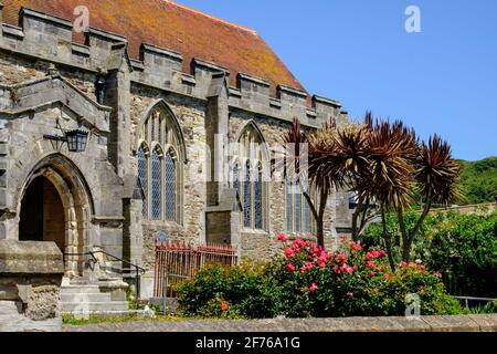 Idée de Staycation. Classé Grade II*, médiéval, église St Clément à Hastings, East Sussex, sud-est de l'Angleterre. Banque D'Images