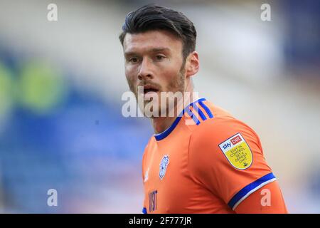 Sheffield, Royaume-Uni. 05 avril 2021. Kieffer Moore #10 de Cardiff City pendant le match à Sheffield, Royaume-Uni le 4/5/2021. (Photo de Mark Cosgrove/News Images/Sipa USA) crédit: SIPA USA/Alay Live News Banque D'Images