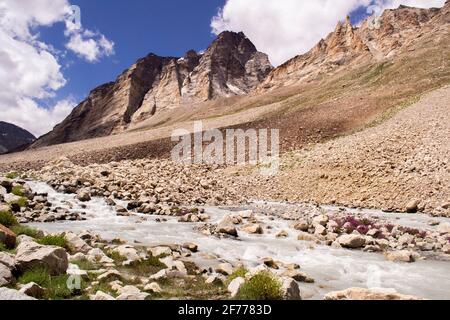 Zanskar, Inde. Paysage alpin Banque D'Images