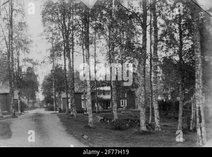 Moulin de Liljendals, Värmland, vers 1890. Banque D'Images